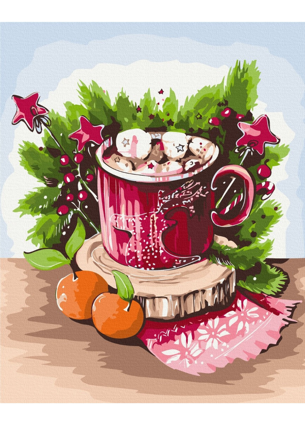 Картина по номерам Маршмеллоу в чашке 40x50 см Brushme (277153684)