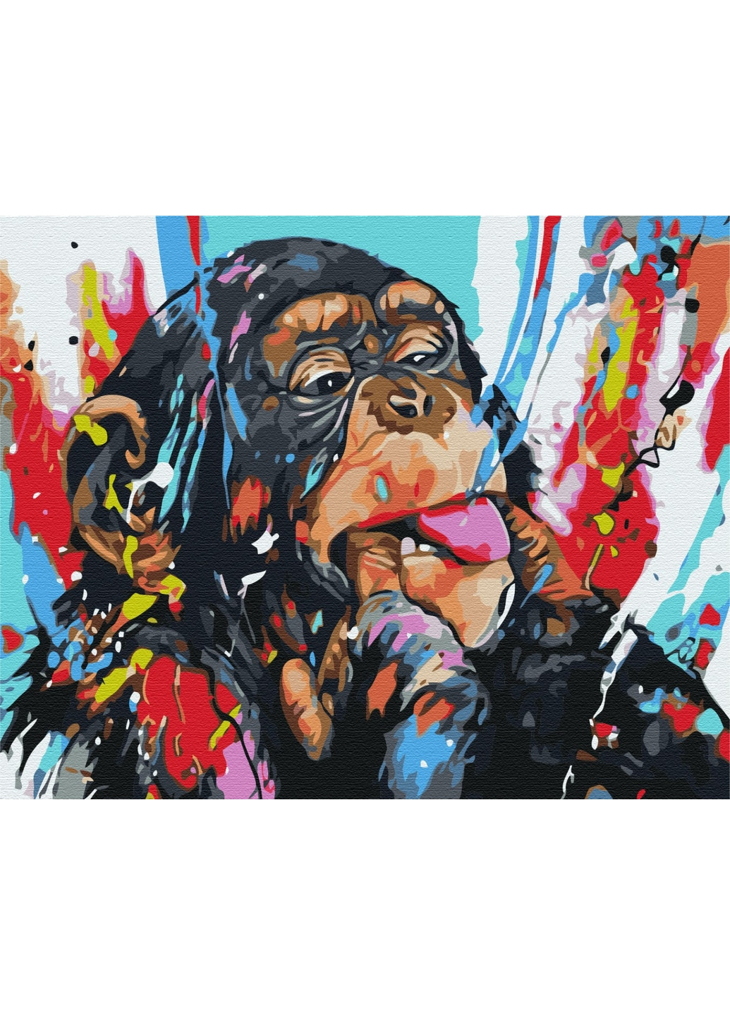 Картина за номерами "Кольорова шимпанзе" 40x50 см Brushme (277152705)
