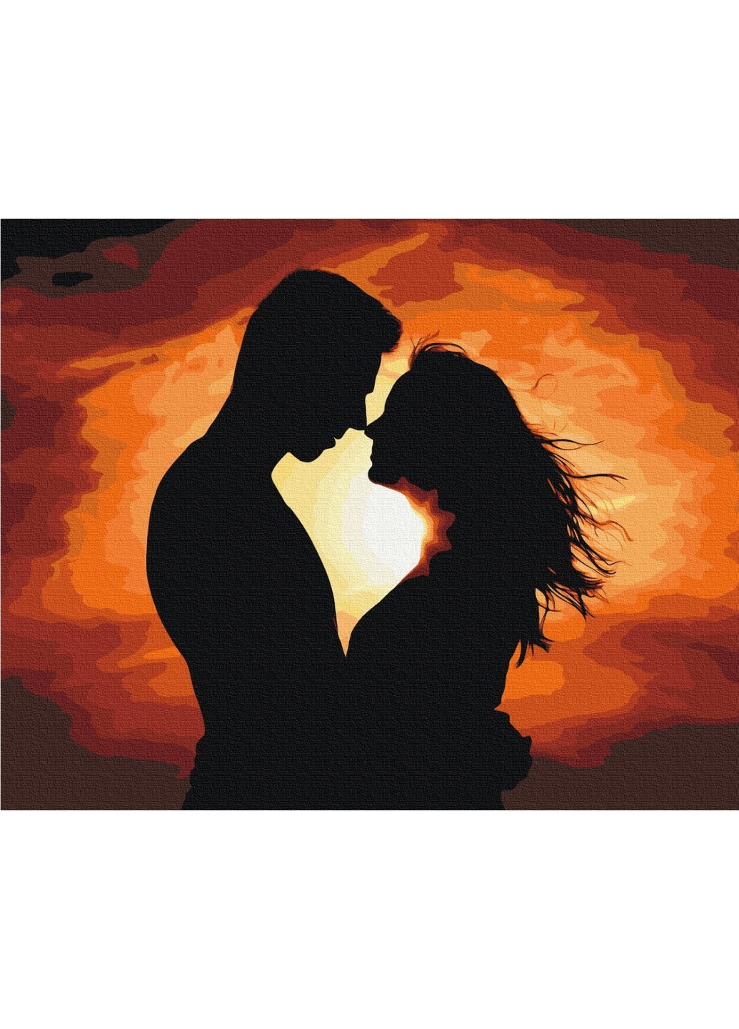 Картина за номерами "Силует кохання" 40x50 см Brushme (277153607)