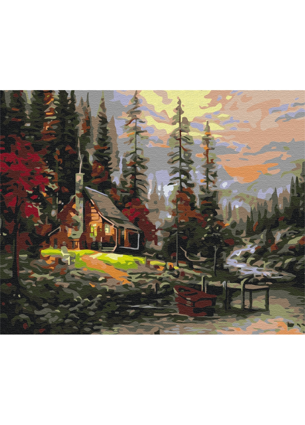 Картина по номерам Дом в лесу 40x50 см Brushme (277153457)