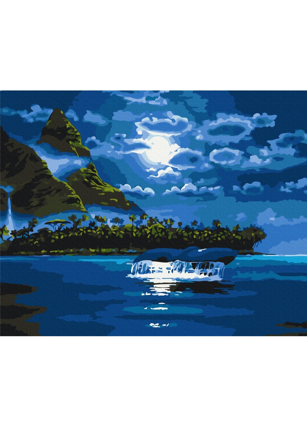 Картина по номерам Лунная ночь 40x50 см Brushme (277152808)