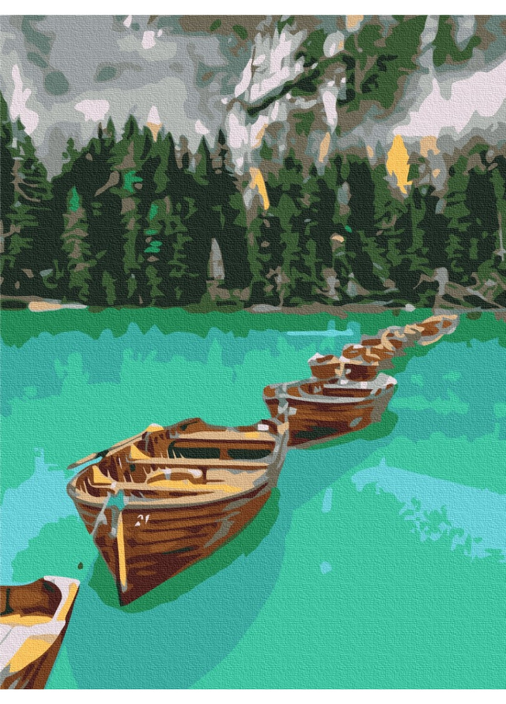 Картина по номерам Лодки в цепочке 30х40 см Brushme (277152002)