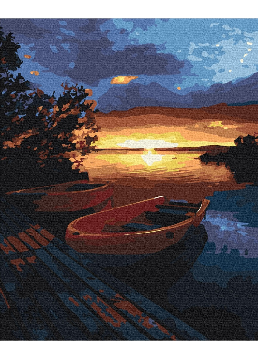 Картина по номерам Красивый закат на озере 40x50 см Brushme (277152969)