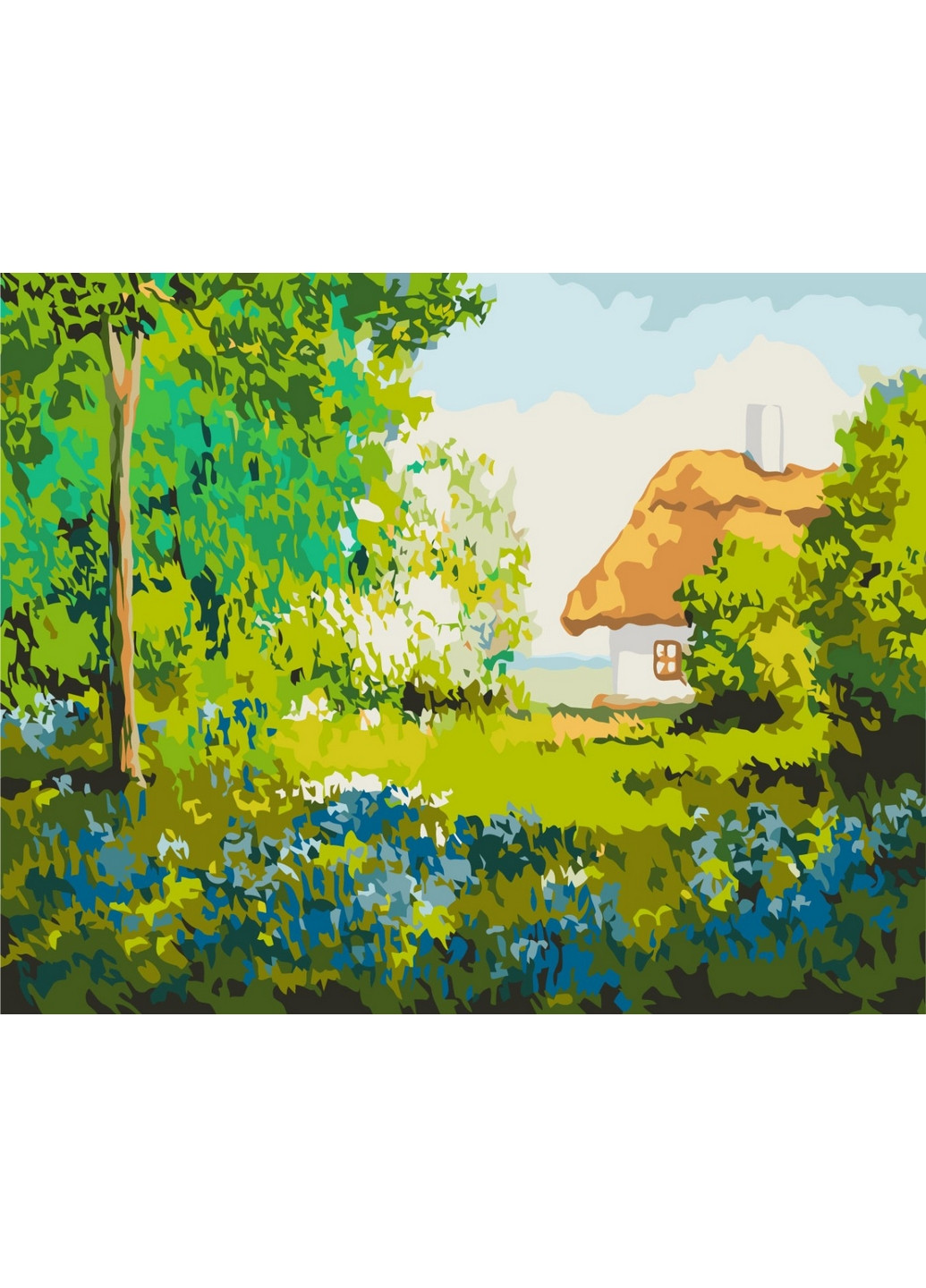 Картина за номерами "Літо у селі" 40x50 см Brushme (277152731)