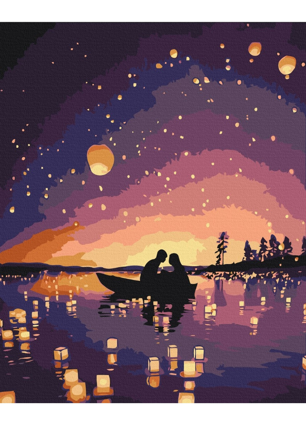 Картина по номерам Свидание в свете небесных фонариков 40x50 см Brushme (277152398)