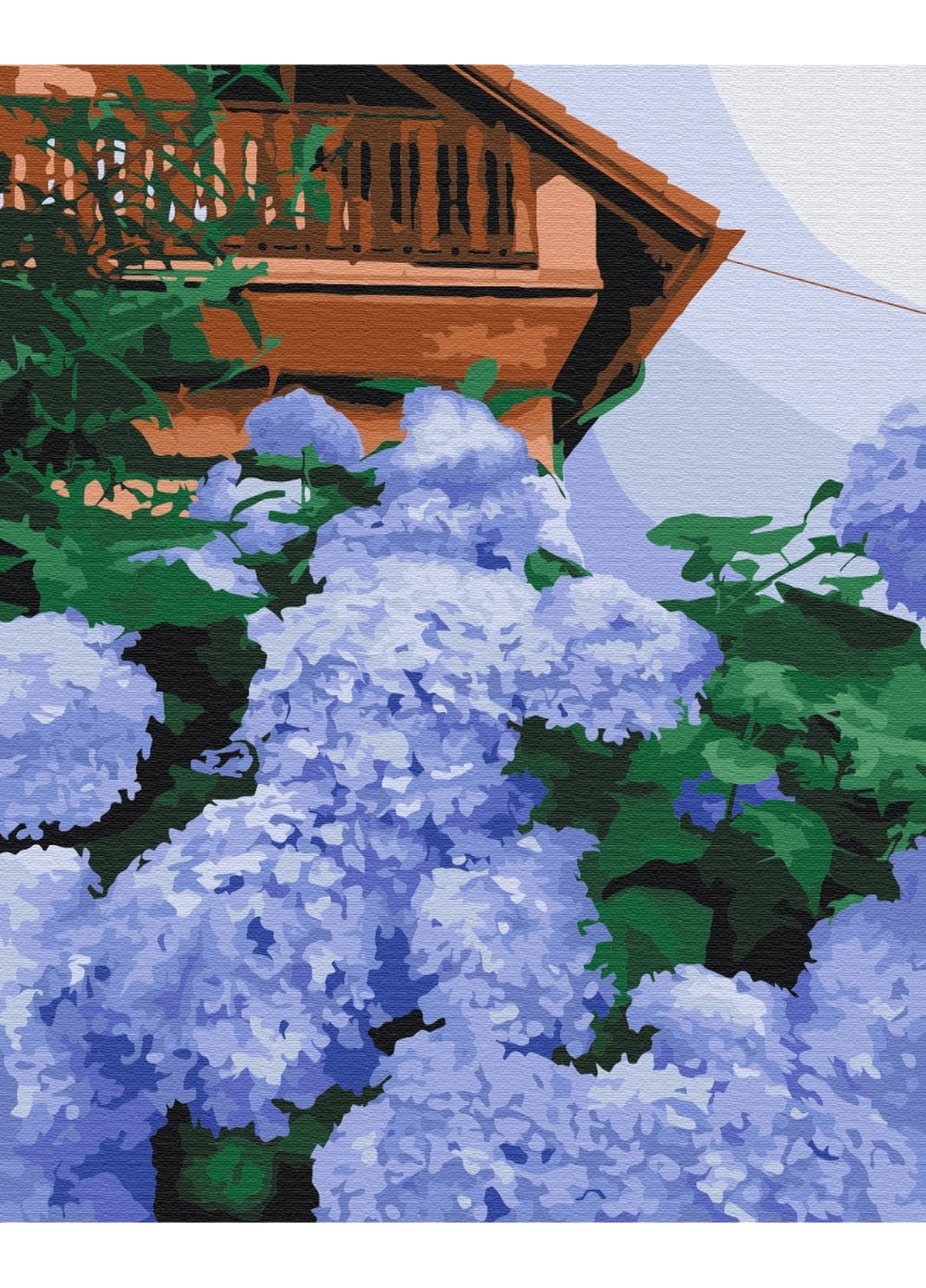 Картина за номерами "Гортензія біля будинку" 40x50 см Brushme (277152804)