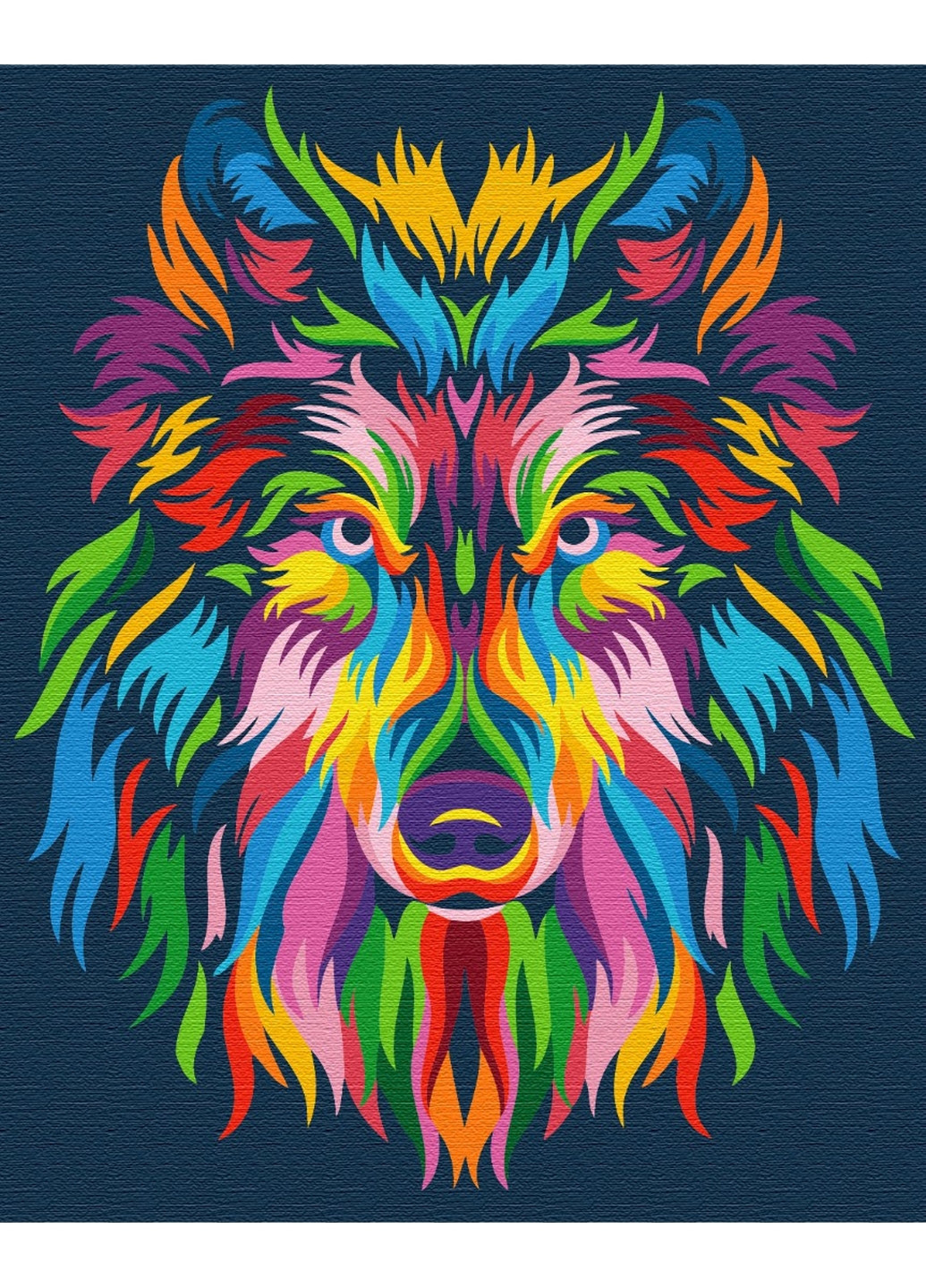Картина по номерам Радужный волк 40x50 см Brushme (277152410)