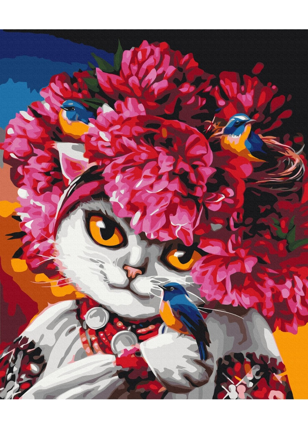 Картина за номерами "Квітуча кішка ©Маріанна Пащук" 50х60 см Brushme (277151960)