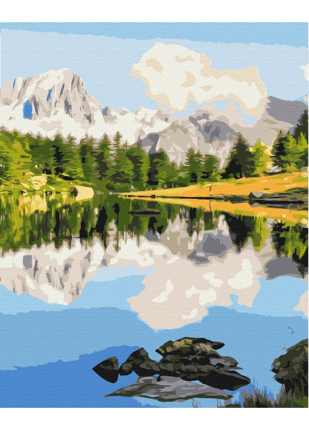 Картина за номерами "Гірське дзеркало" 40x50 см Brushme (277152428)
