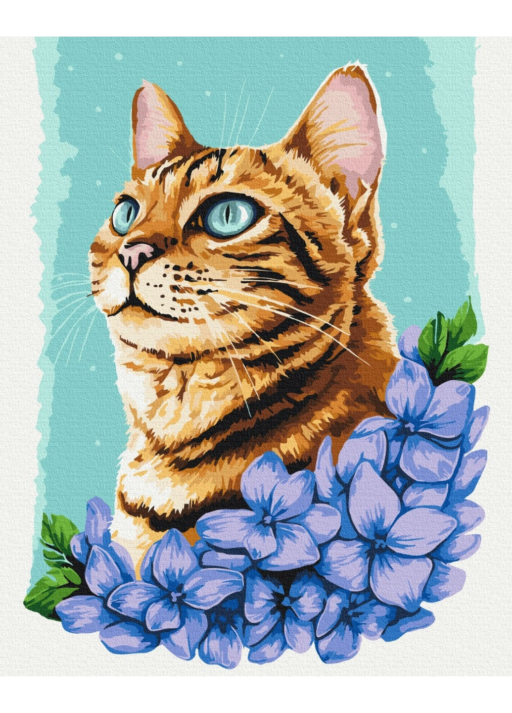 Картина по номерам Лазурний котик © Anna Kuly 40x50 см Brushme (277152008)