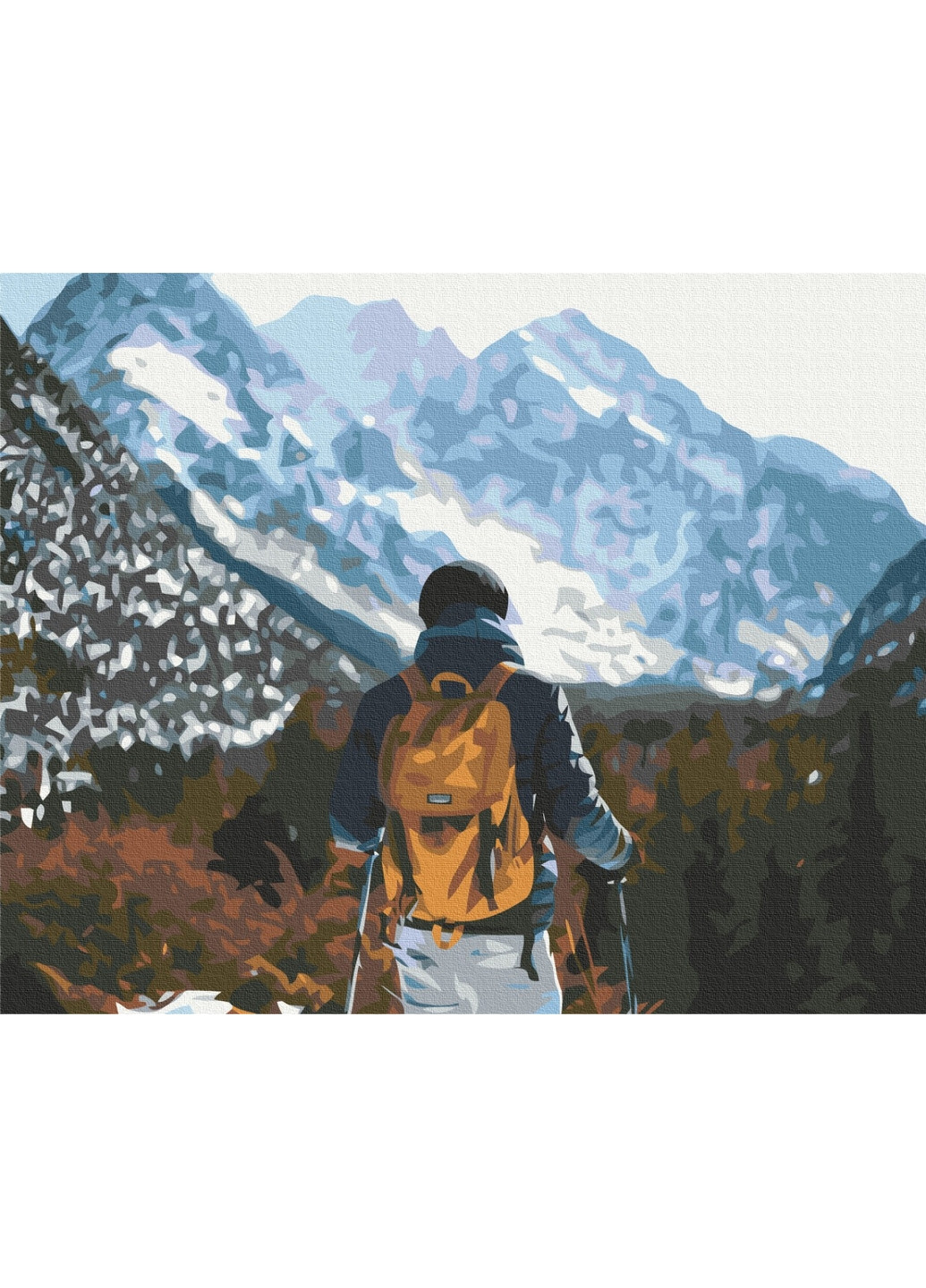 Картина по номерам Путешественник в горах 40x50 см Brushme (277153957)
