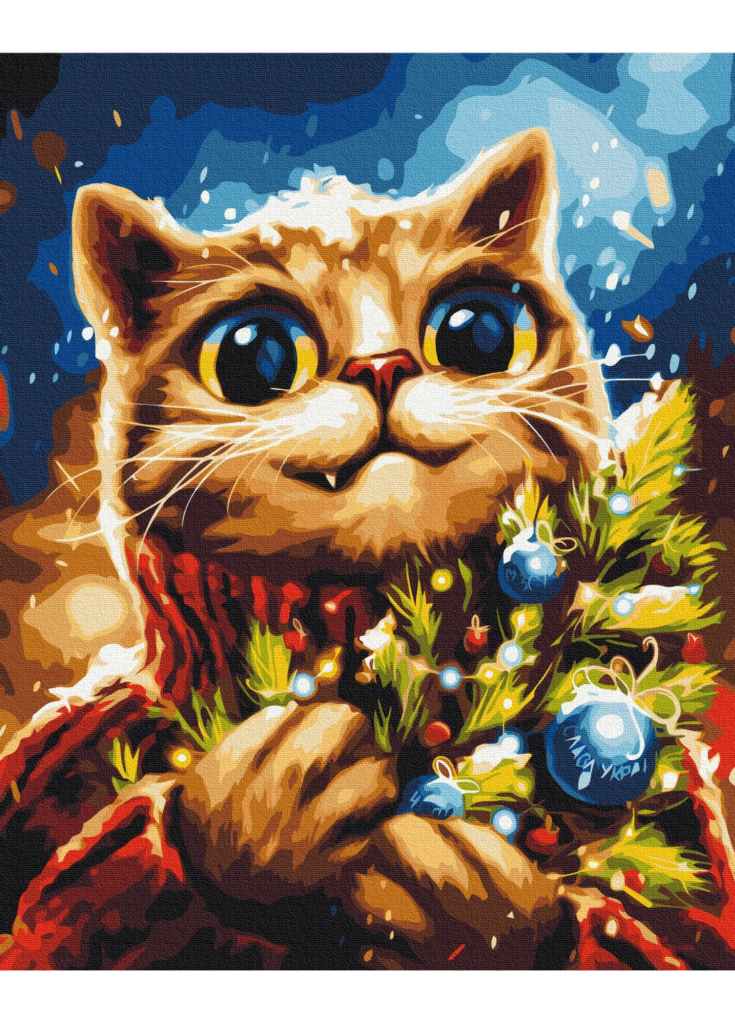 Картина по номерам Новогодний котик © Марианна Пащук 40x50 см Brushme (277152805)