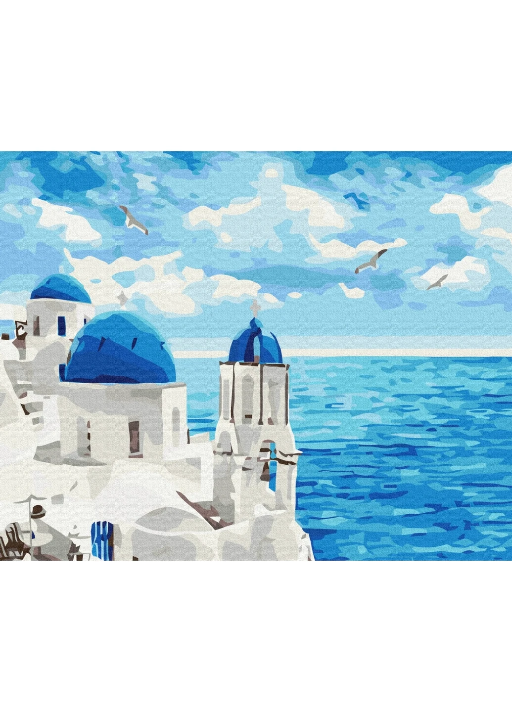Картина по номерам Облака Санторини 40x50 см Brushme (277154130)