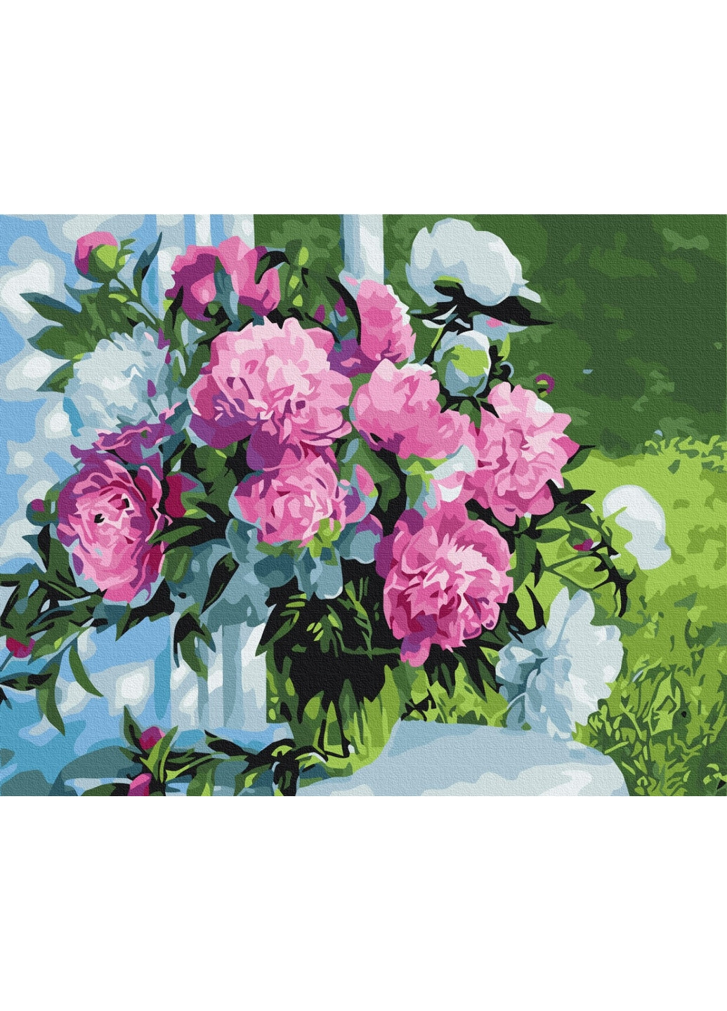 Картина за номерами "Букет півонії в саду" 40x50 см Brushme (277151986)