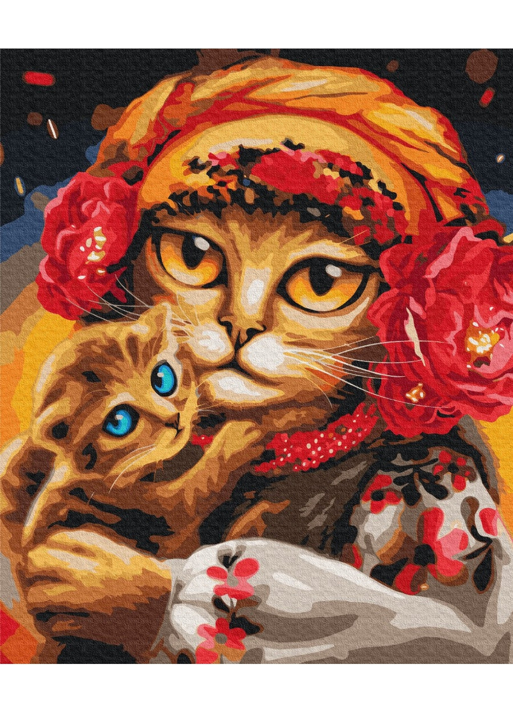 Картина за номерами "Сім'я котиків © Маріанна Пащук" 50х60 см Brushme (277153507)