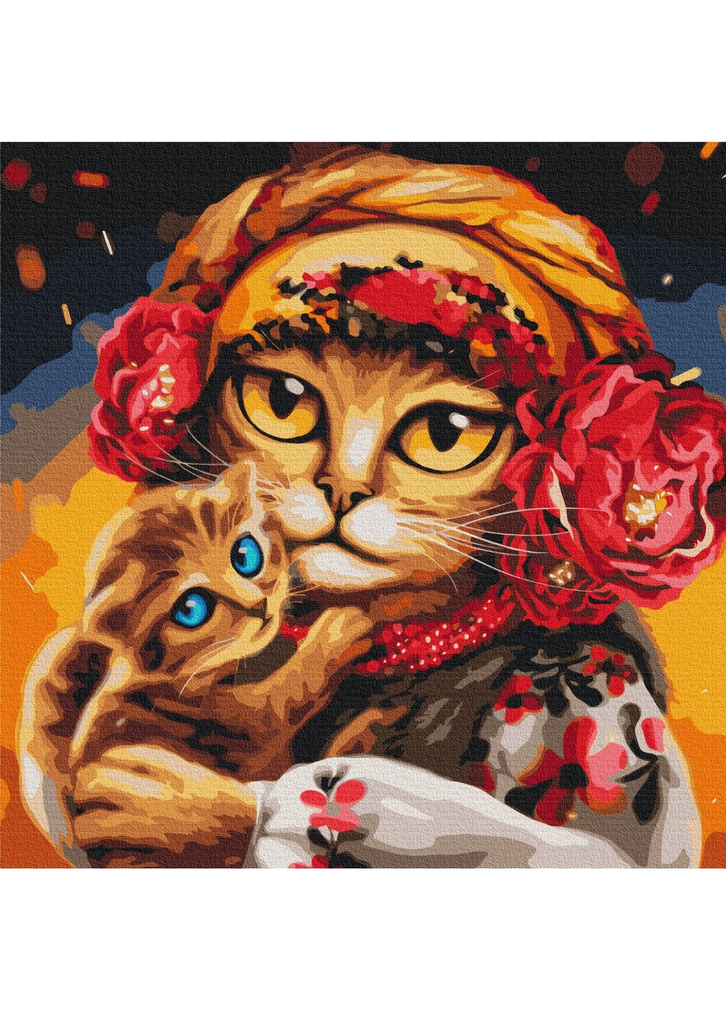 Картина по номерам Семья котиков ©Марианна Пащук 50х50 см Brushme (277155039)