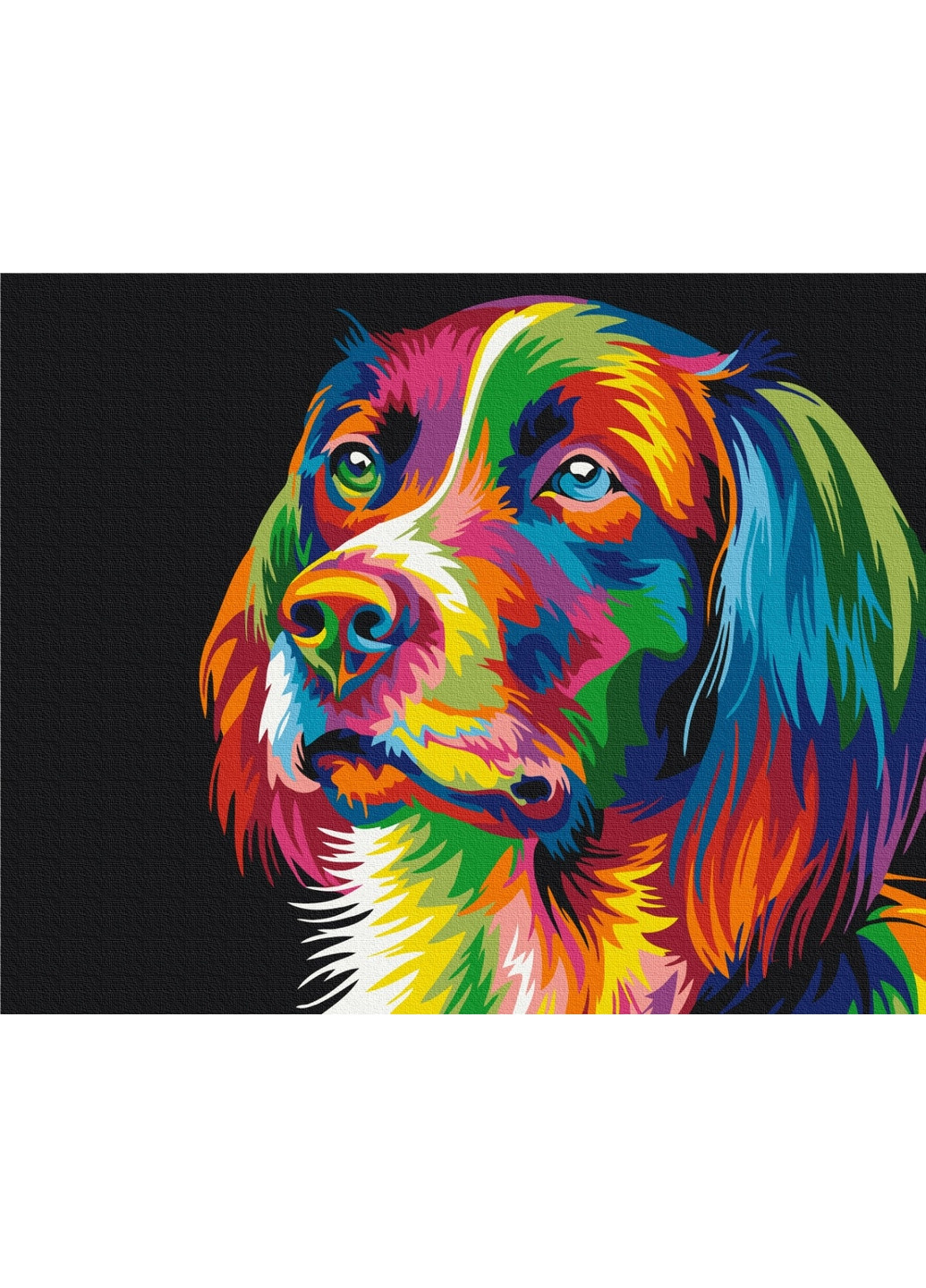 Картина за номерами "Райдужна собака" 40x50 см Brushme (277156394)