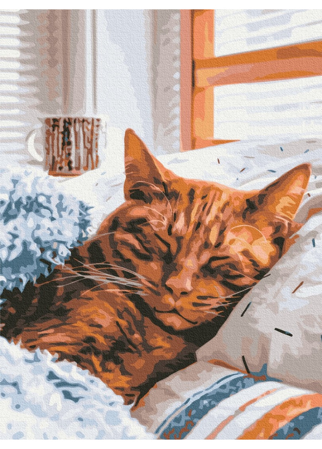 Картина по номерам Утренний котик 30х40 см Brushme (277156494)