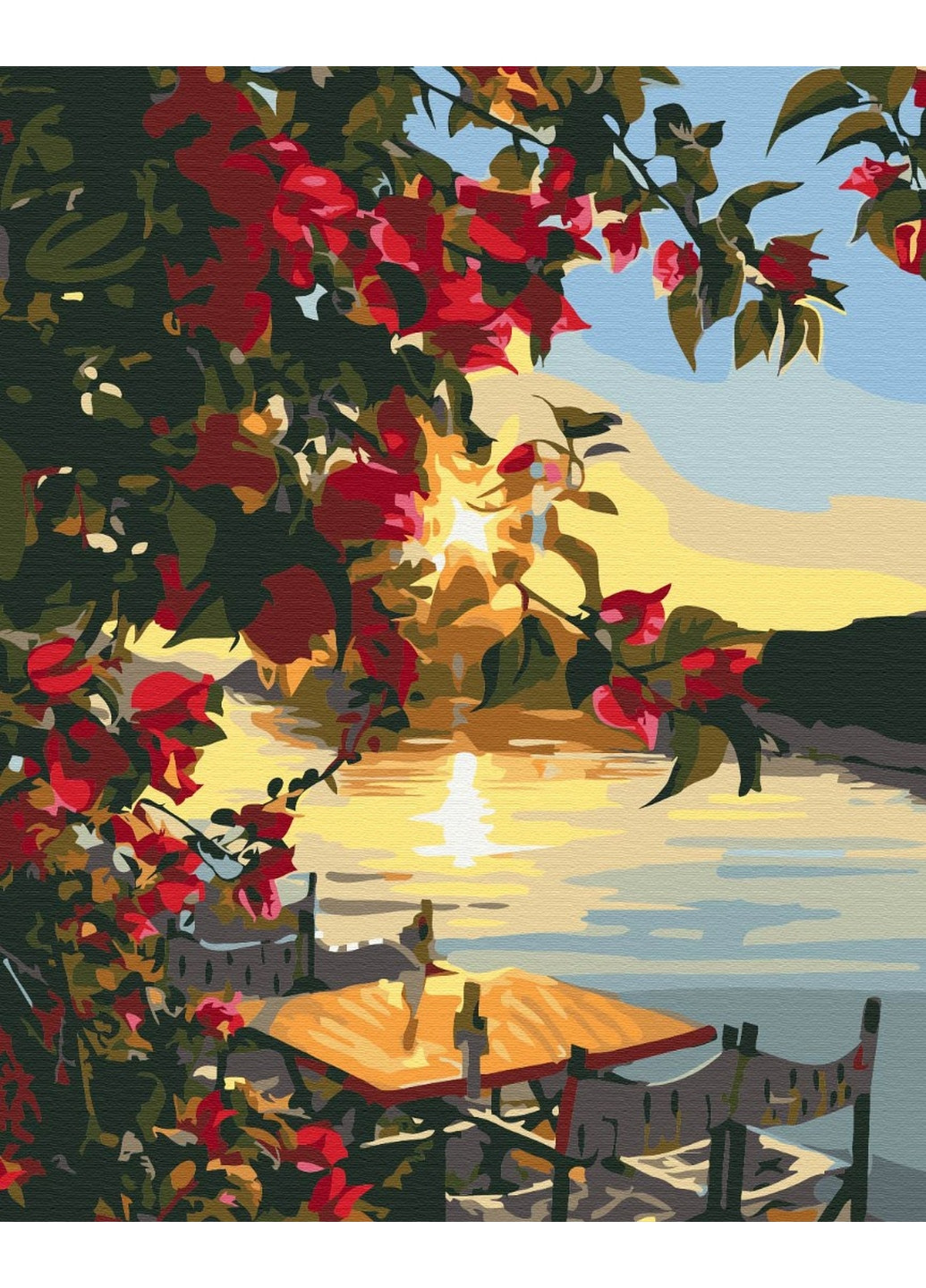 Картина по номерам Закат солнца на причале 40x50 см Brushme (277155092)