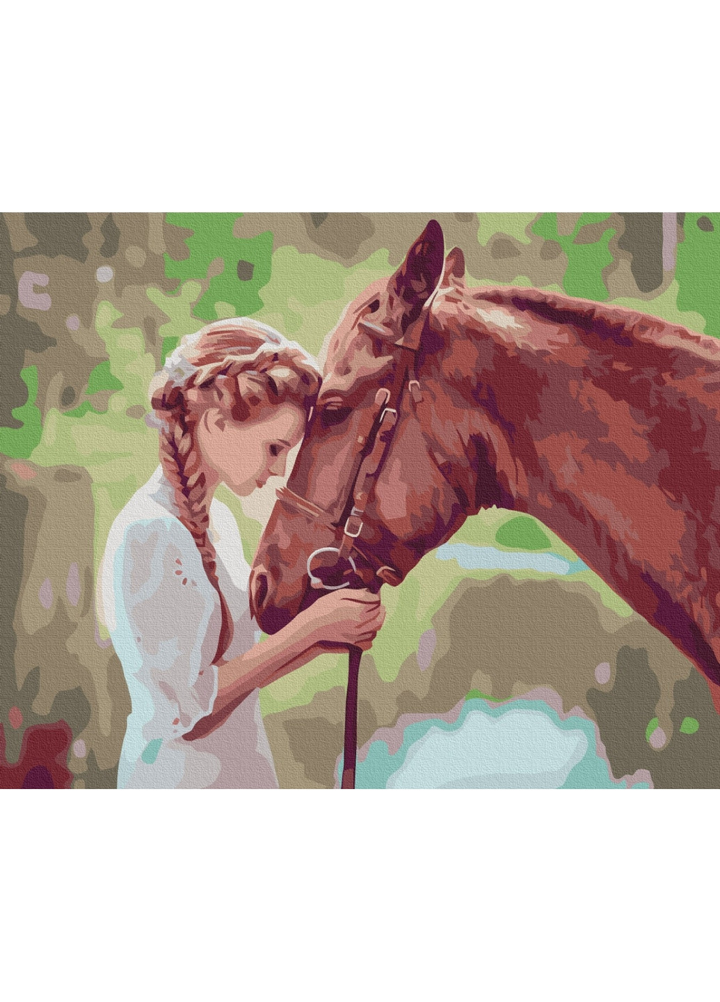 Картина по номерам Девушка с лошадью 40x50 см Brushme (277155793)