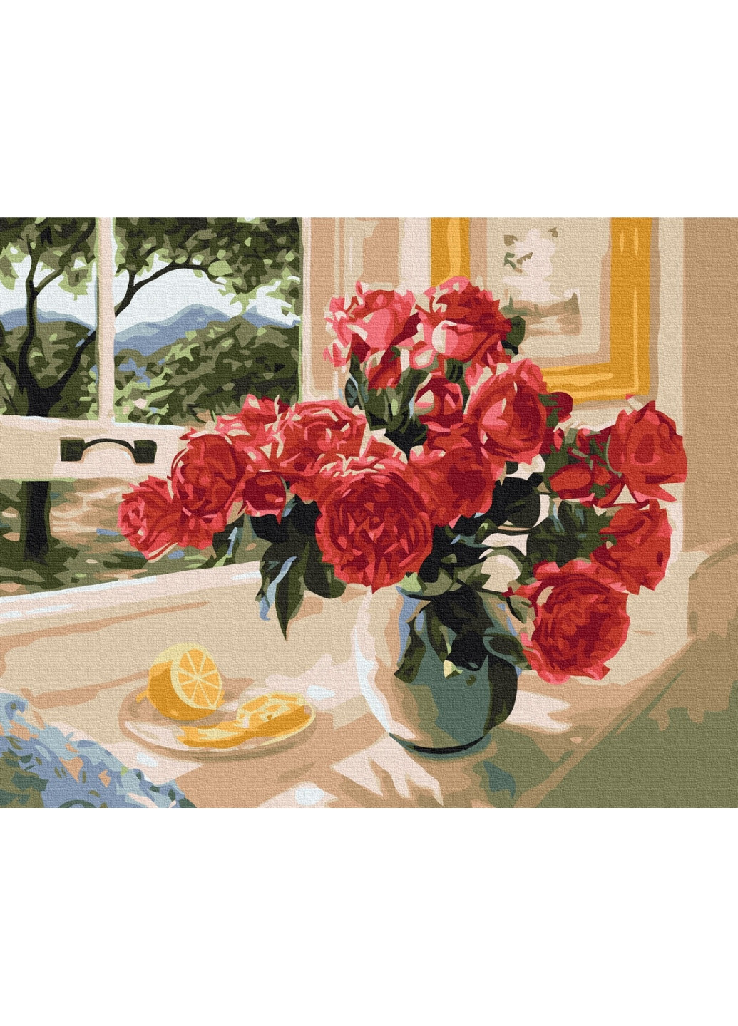 Картина за номерами "Лімонний акцент червоних" 40x50 см Brushme (277154393)