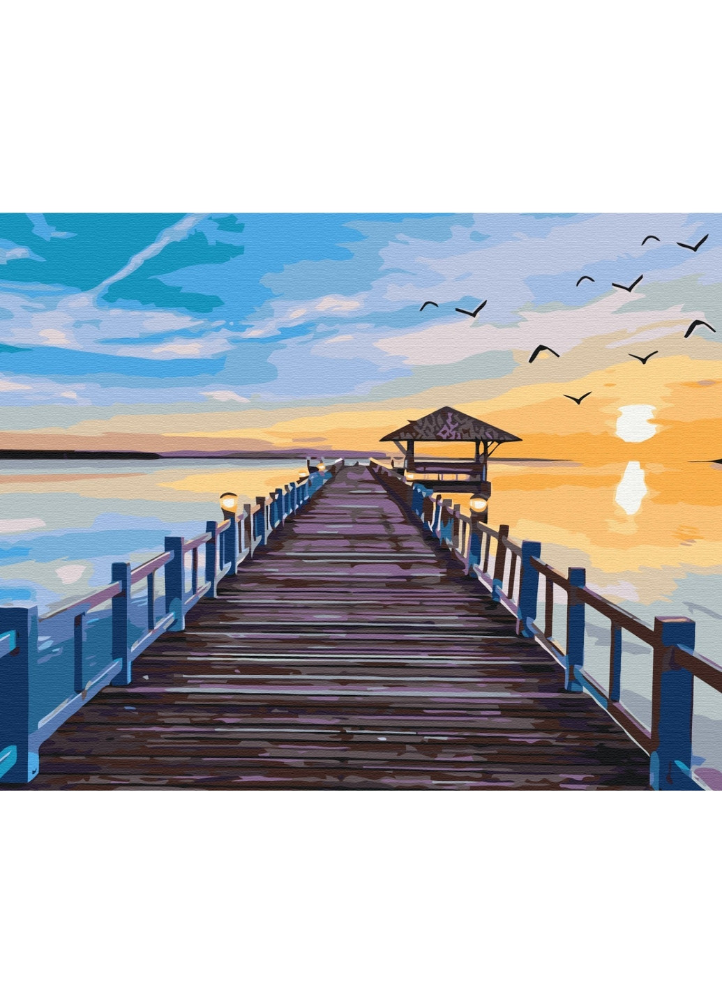Картина по номерам Мостик в закат 40x50 см Brushme (277154825)