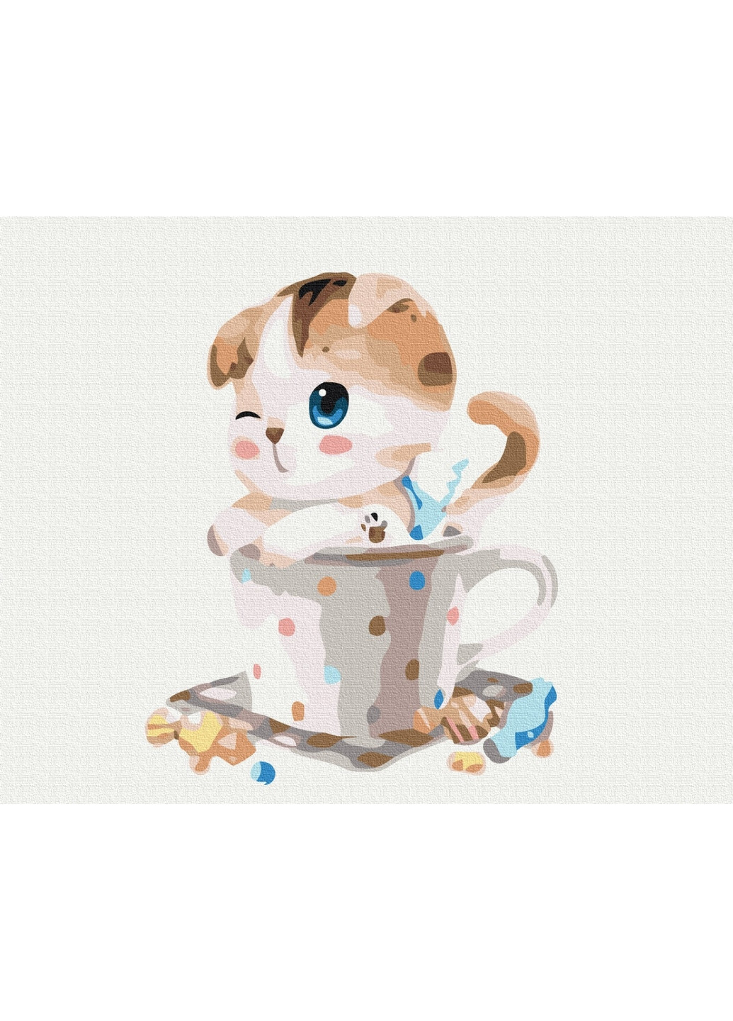 Картина за номерами "Кошеня в чашці" 40x50 см Brushme (277155175)
