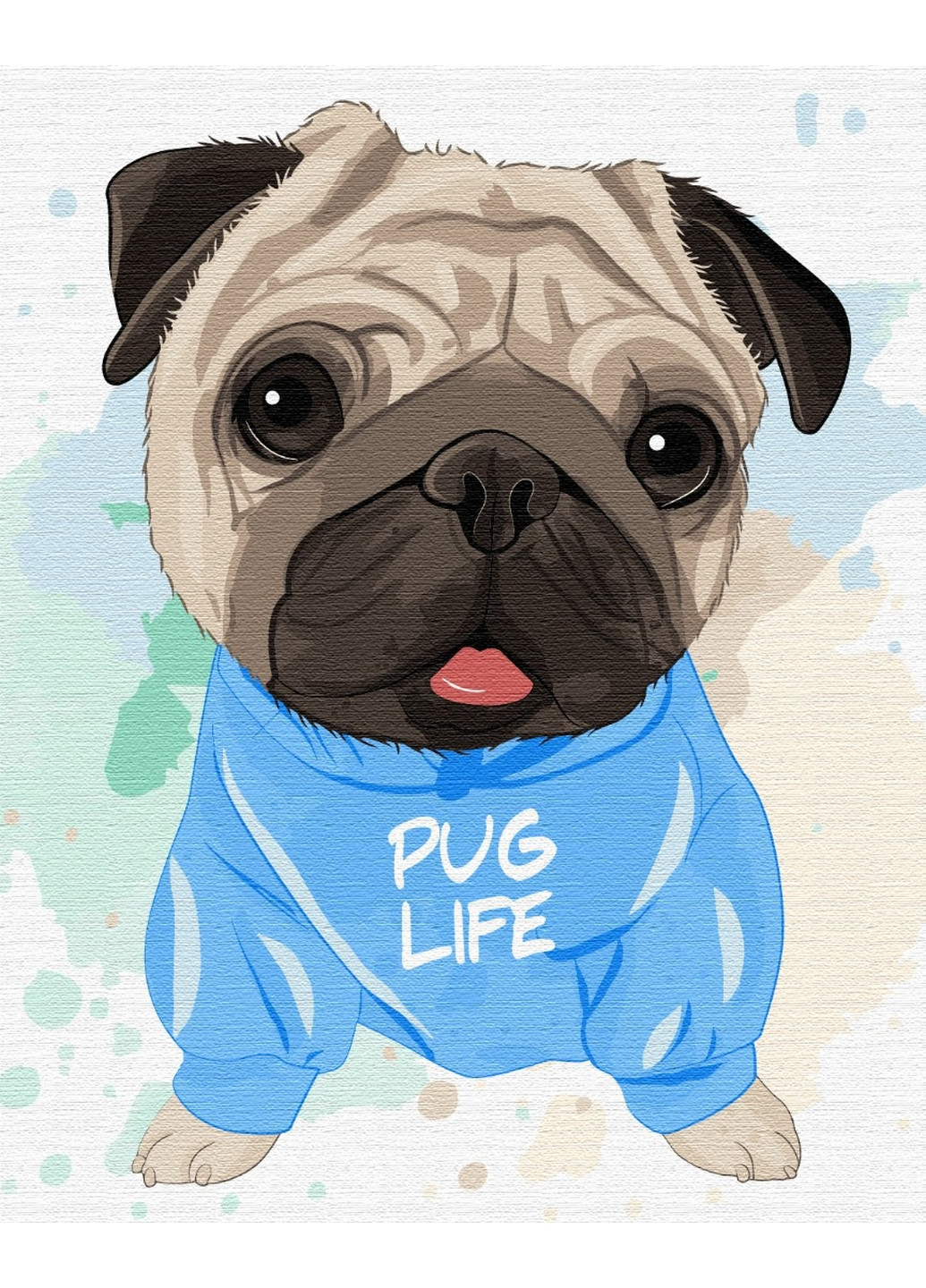 Картина по номерам Яркий мопсик 40x50 см Brushme (277155633)