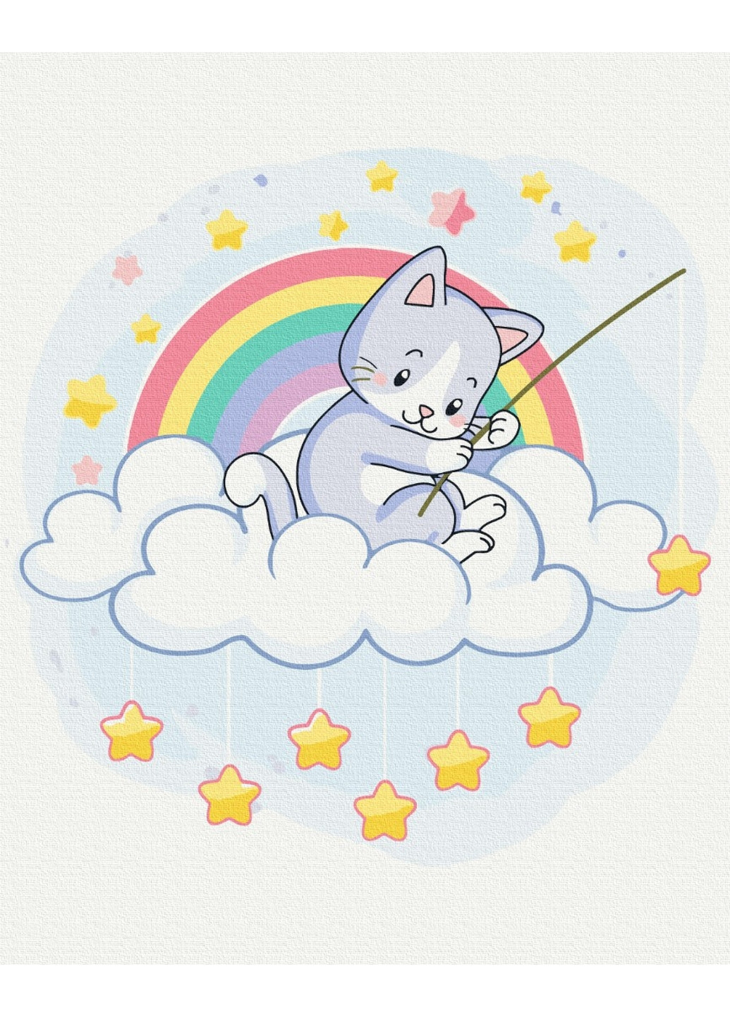 Картина по номерам Котик на зореловле 40x50 см Brushme (277155999)