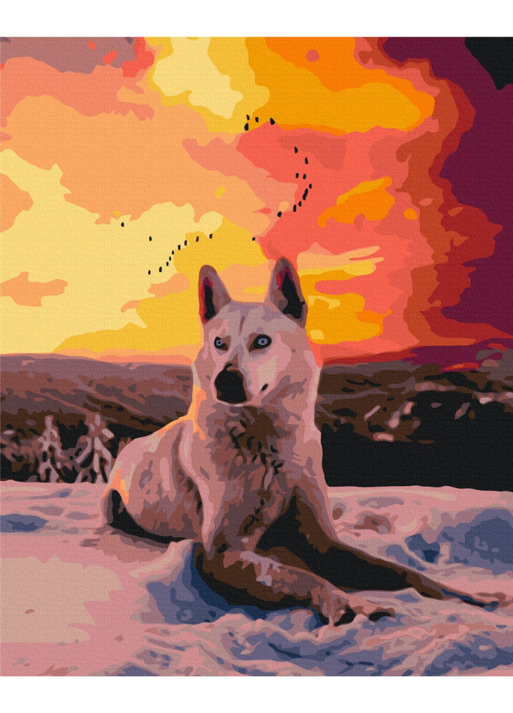 Картина за номерами "Арктичний вовк" 40x50 см Brushme (277156395)