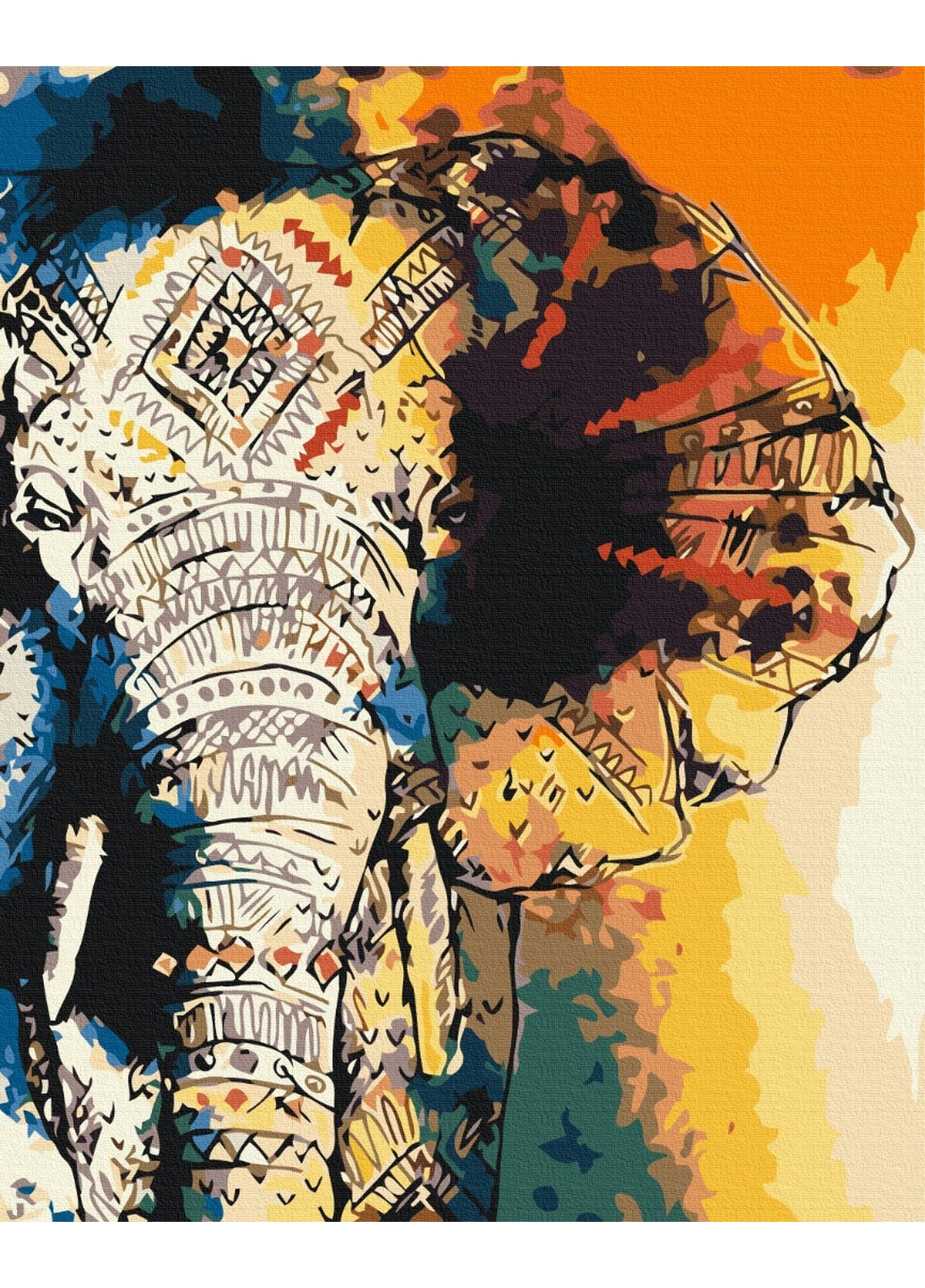 Картина за номерами "Візерунок слона" 40x50 см Brushme (277155247)