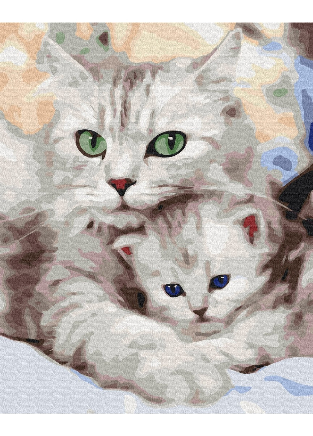 Картина по номерам Мама кошка с котенком 40x50 см Brushme (277155832)