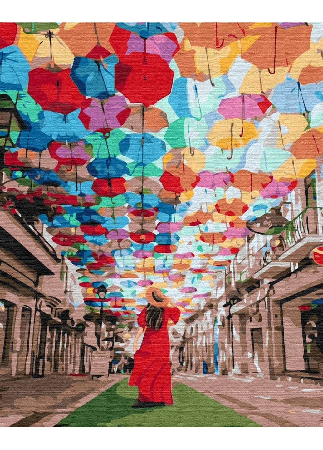 Картина за номерами "Алея парасольок" 40x50 см Brushme (277155309)