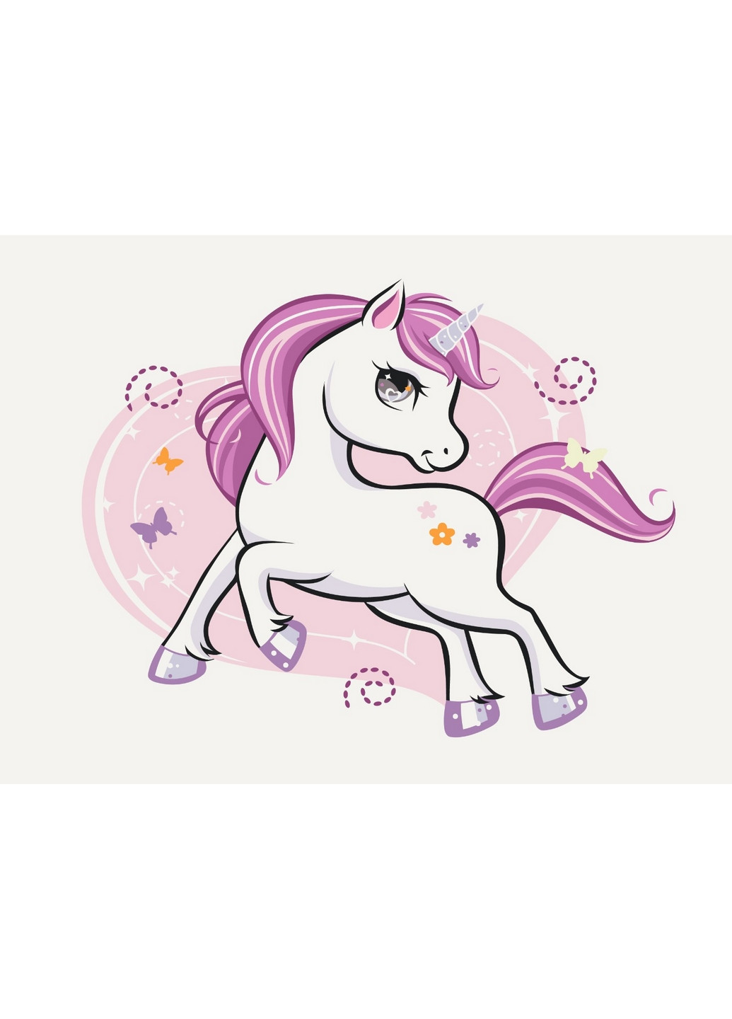 Картина за номерами "Блискуча єдиноріжка" 30х40 см Brushme (277154489)