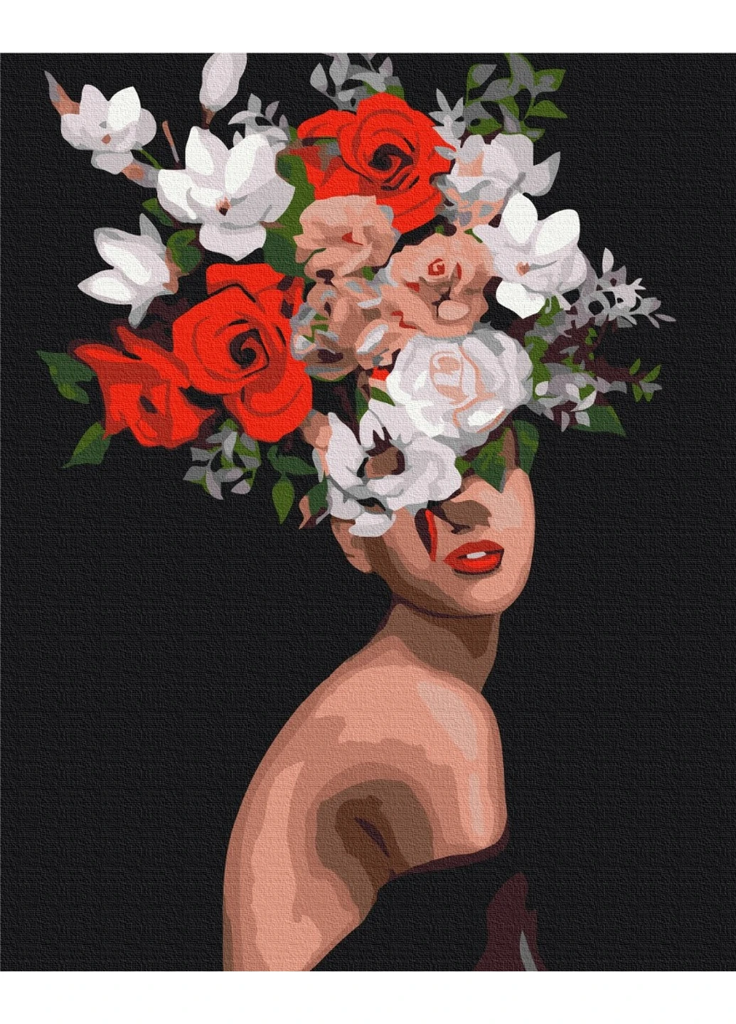 Картина за номерами "Думки у квітах" 40x50 см Brushme (277155619)