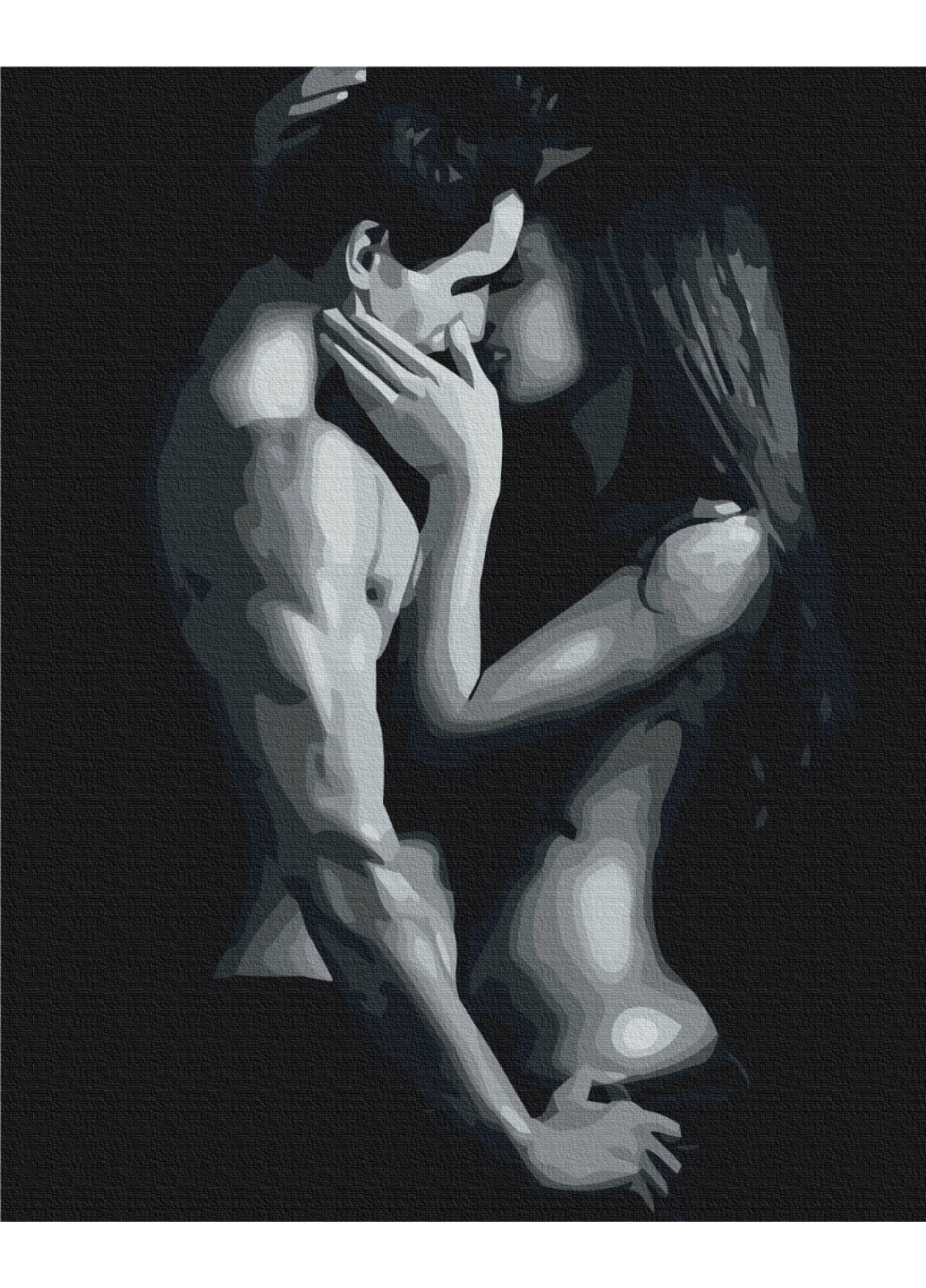 Картина по номерам Черно-белая страсть 40x50 см Brushme (277155489)