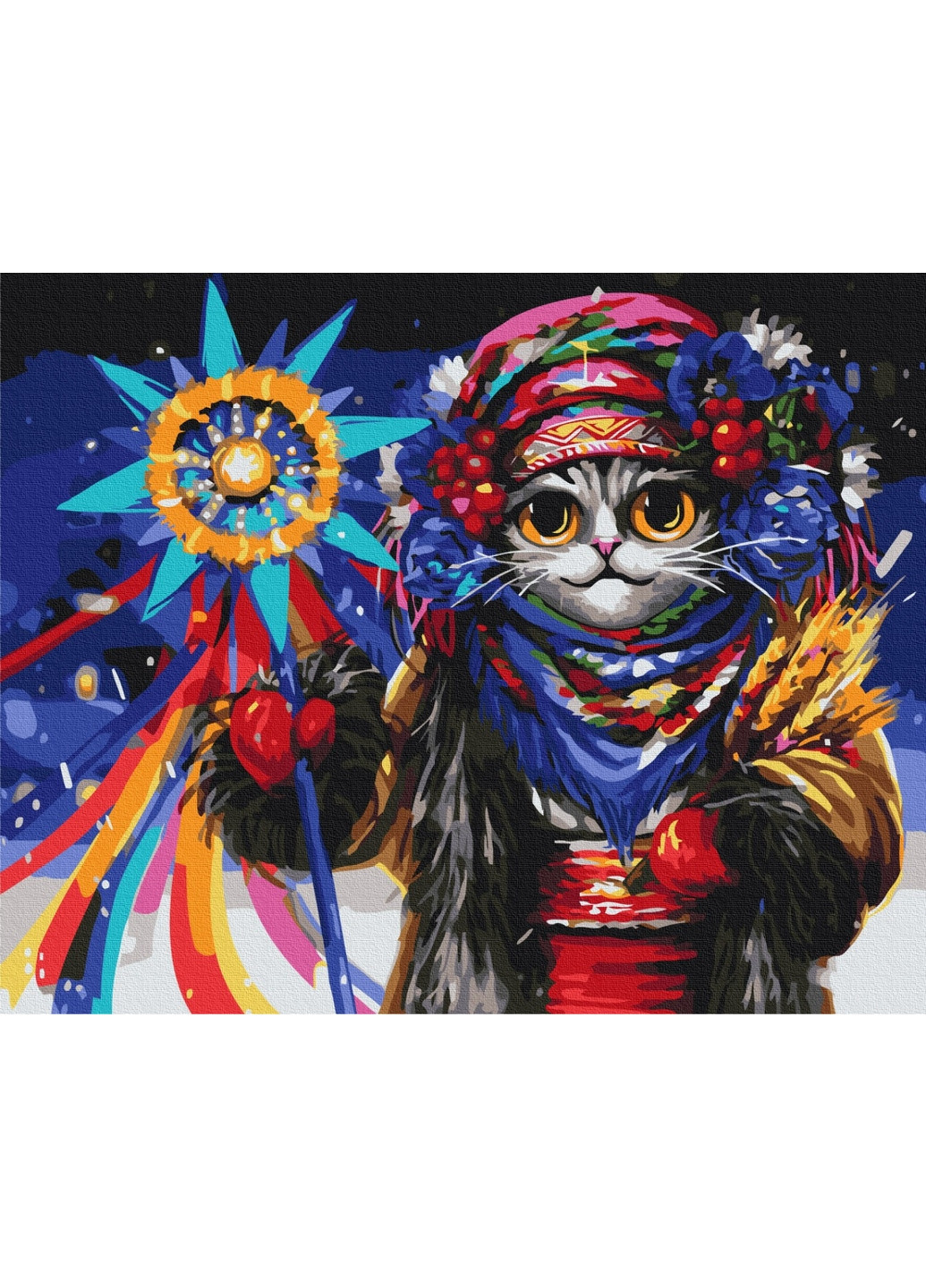 Картина по номерам Кошка Колядница ©Марианна Пащук 40x50 см Brushme (277154847)