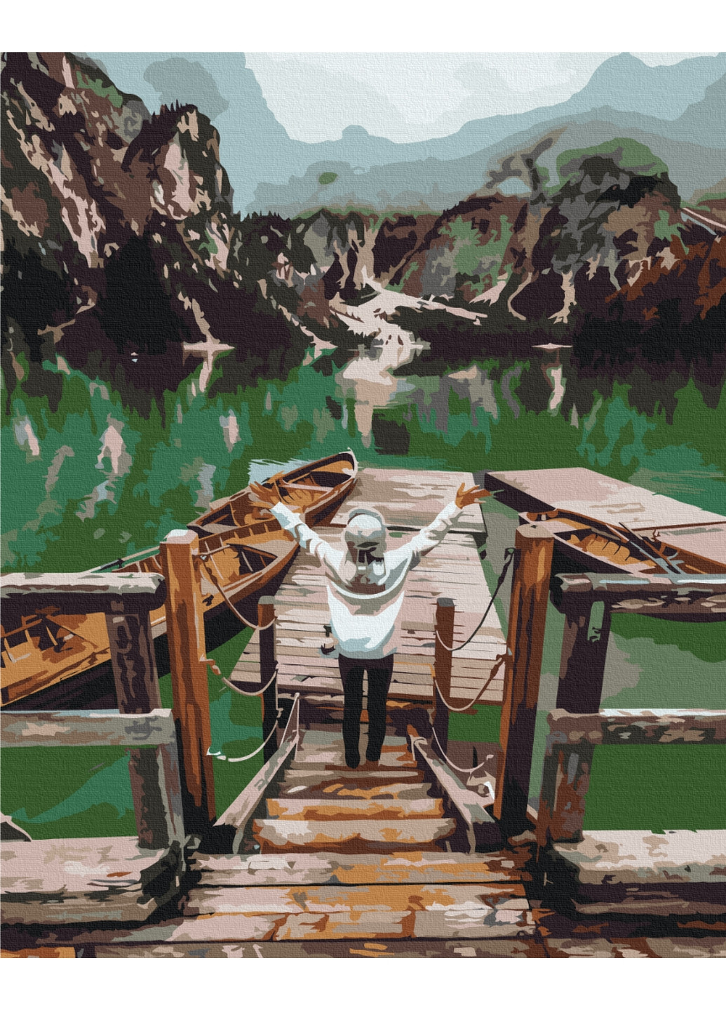 Картина за номерами "Мандрівниця на озері Брайєс" 40x50 см Brushme (277154989)