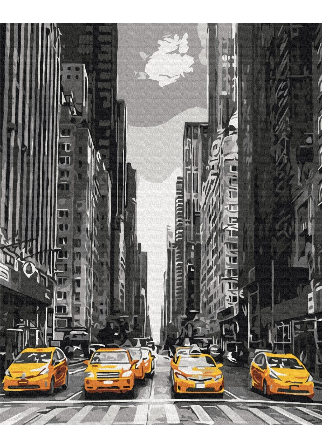 Картина по номерам Такси Нью-Йорка 40x50 см Brushme (277156657)
