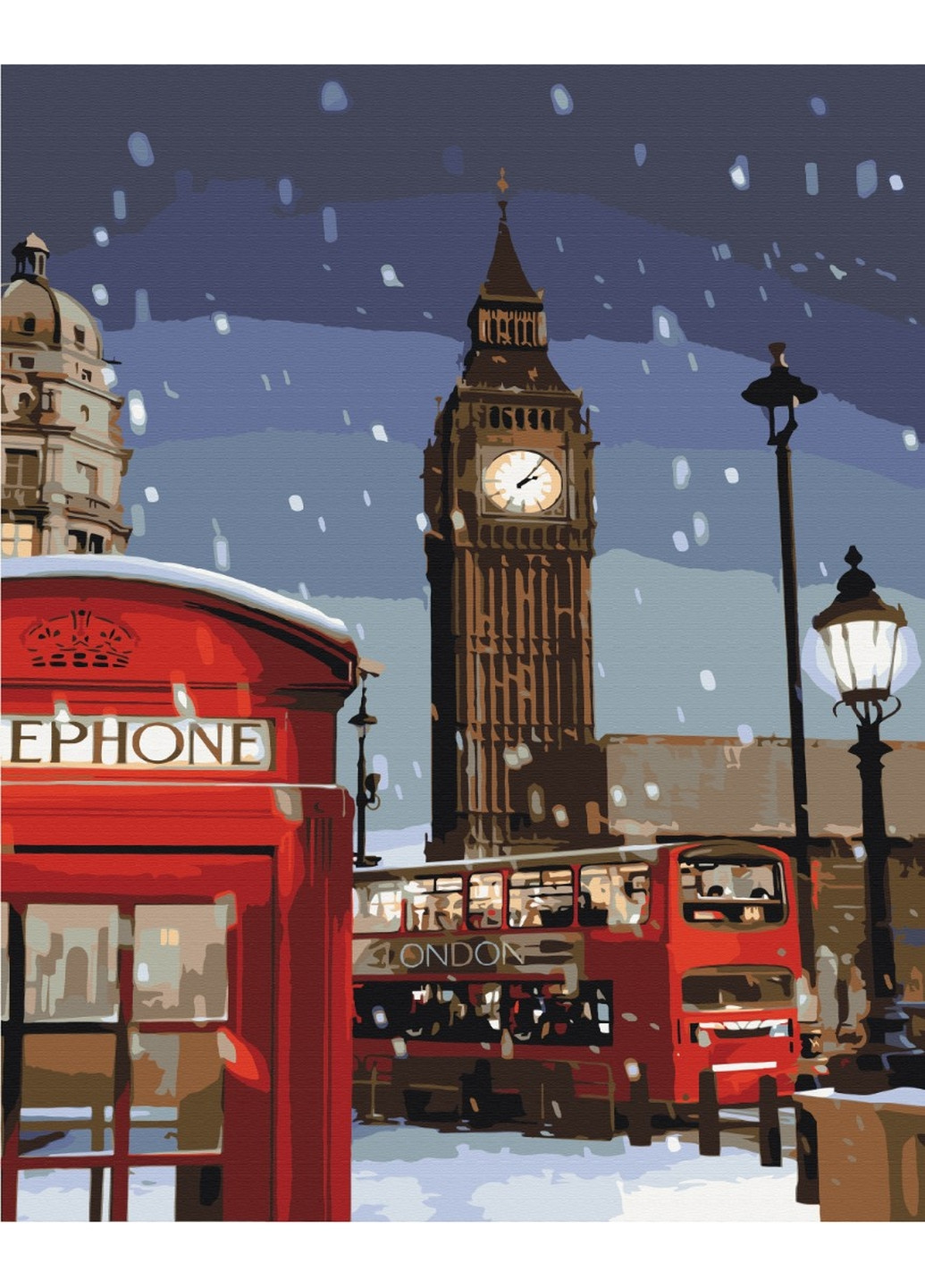 Картина по номерам Зима в Лондоне 40x50 см Brushme (277155499)