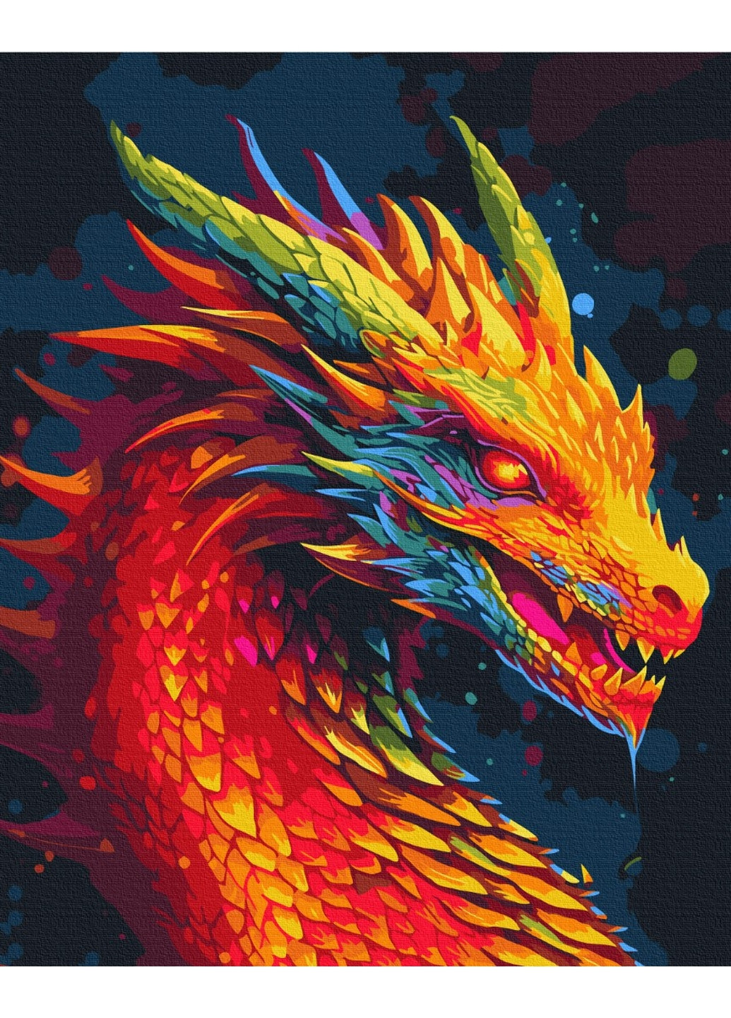 Картина за номерами "Неоновий дракон" 40x50 см Brushme (277155555)