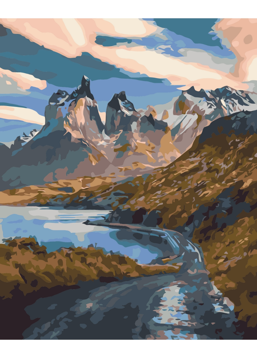 Картина за номерами "Гірський серпантин" 40x50 см Brushme (277156470)