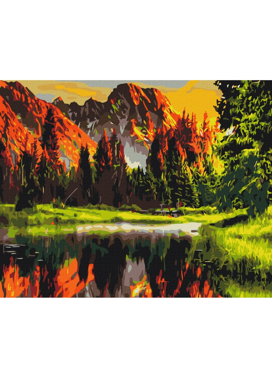 Картина по номерам Закат в горной долине 40x50 см Brushme (277154937)