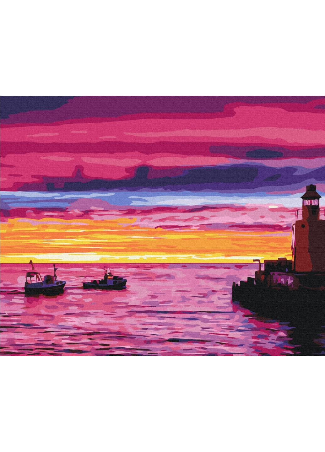 Картина по номерам Закат на причале 40x50 см Brushme (277156365)