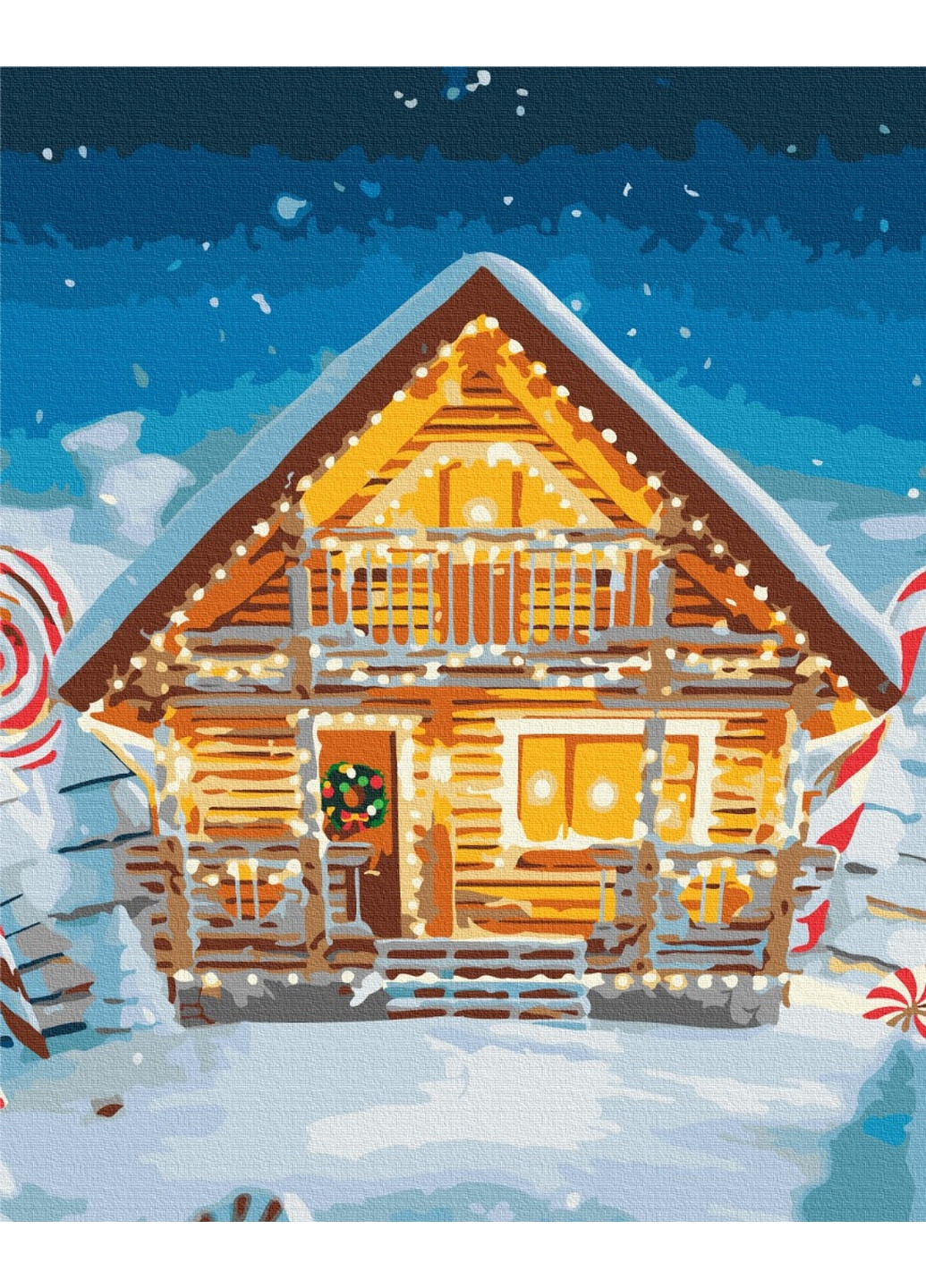 Картина по номерам Сказочный новогодний домик 40x50 см Brushme (277155381)
