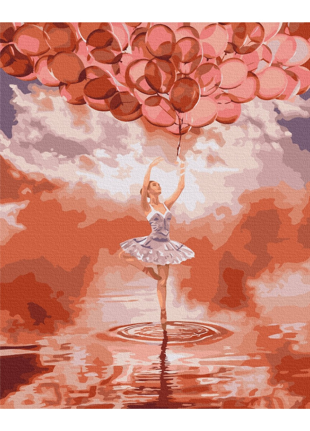Картина по номерам Балерина на закате 40x50 см Brushme (277154409)