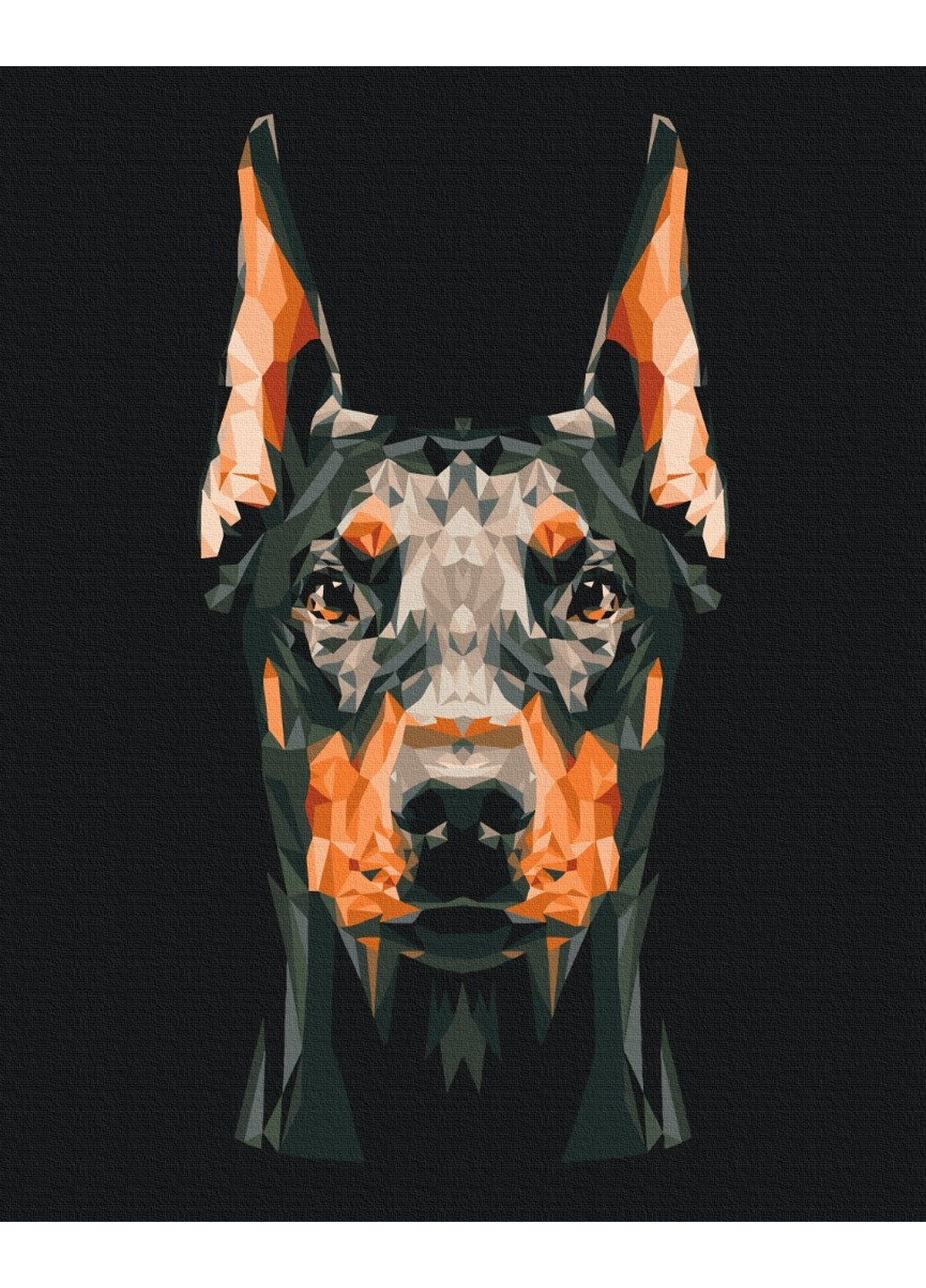 Картина по номерам Доберман 40x50 см Brushme (277154526)