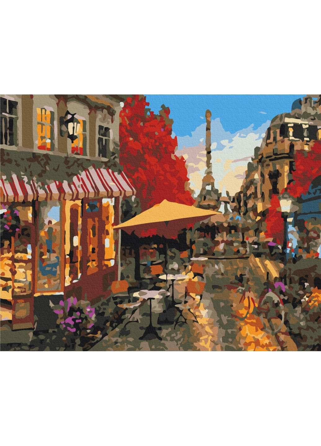 Картина за номерами "Вуличне життя Парижа" 40x50 см Brushme (277155693)