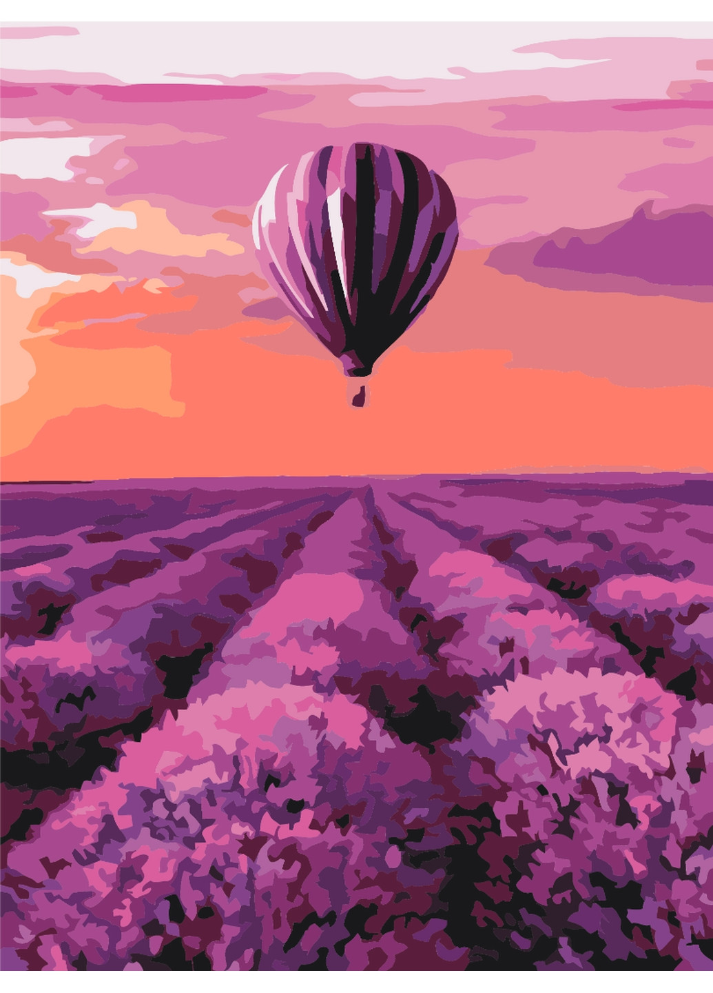 Картина по номерам Воздушный шар в Провансе 30х40 см Brushme (277156570)