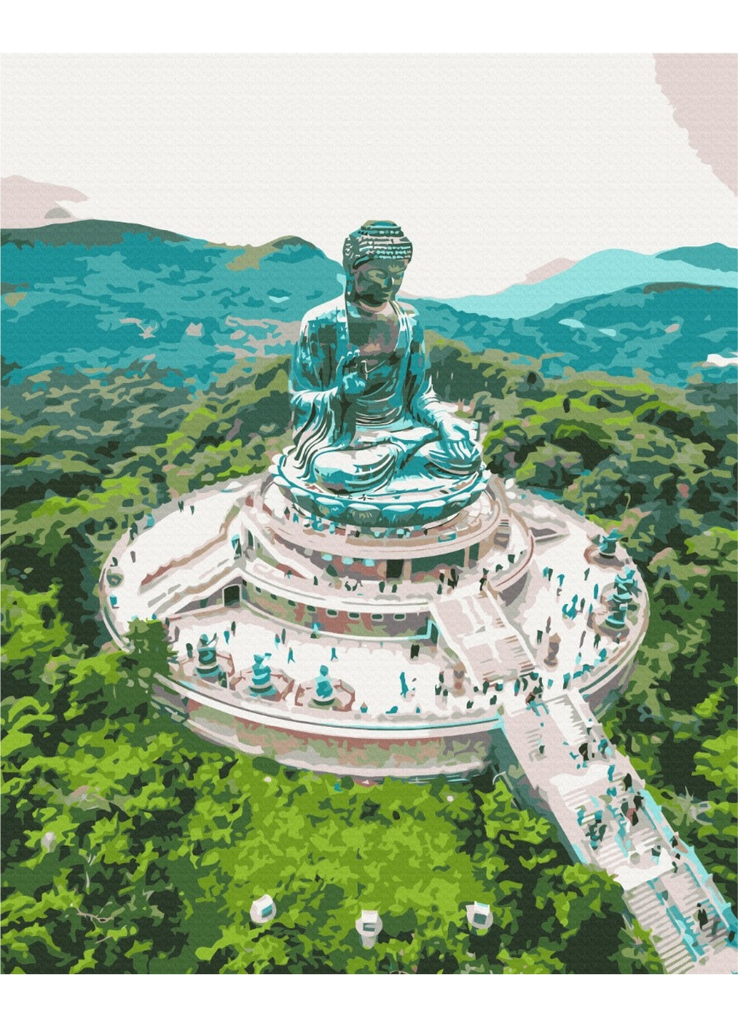 Картина за номерами "Великий Будда Тянь Тан" 40x50 см Brushme (277156019)